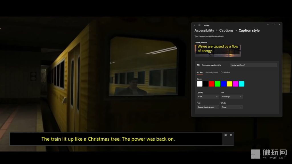 Win11 原生功能 Live Captions 使用体验，为游戏对话嵌入字幕